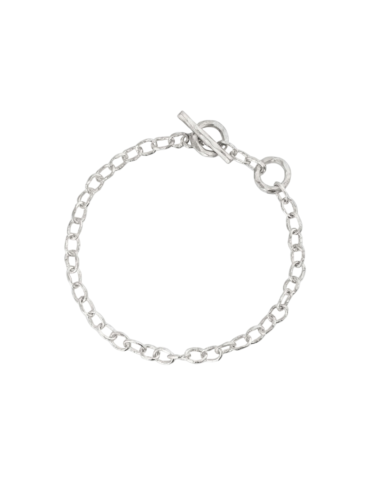 T - chain mini - bracelet in silver, 16-18 cm.